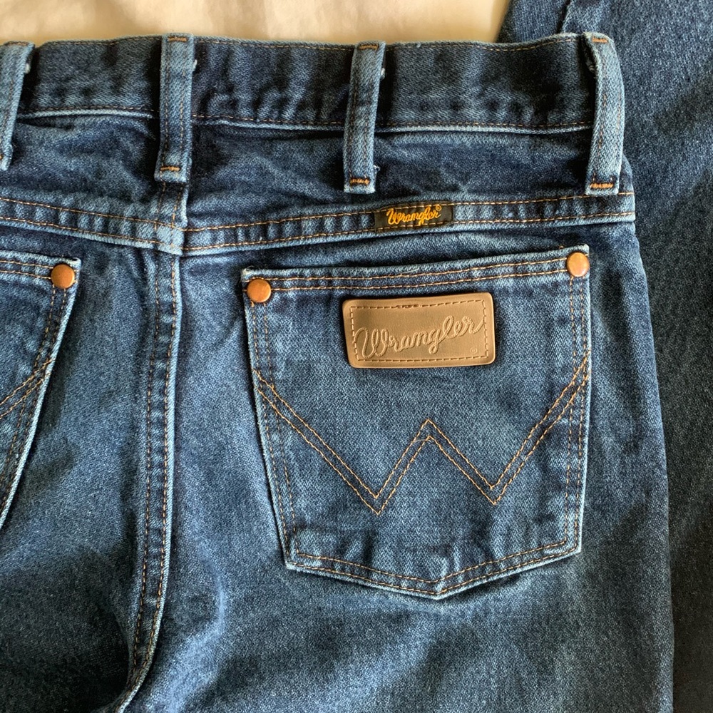 Vtg Straight Leg, High-Waisted Wrangler Jeans